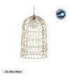 GLOBOSTAR® NETI 205-0025 Boho Κρεμαστό Φωτιστικό Οροφής με Ντουί 1 x E27 AC 220-240V IP20 - Μπεζ - M35 x Π35 x Υ63cm
